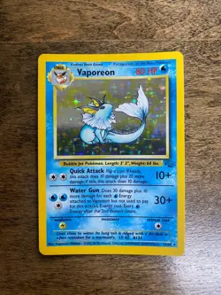 Vaporeon 12/64 - Jungle - Holo Rare - Pokemon Vintage 1999 WOTC LP/MP - Image 1