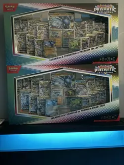 2x Pokemon TCG Prismatic Evolutions Lucario Ex + Tyranitar Ex Premium Collection - Image 2