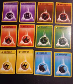 Energy Cards Full Set x2 (12 cards total) - Base Set 1999 Pokemon TCG WOTC - Image 2
