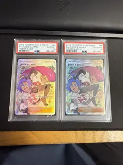 LOT OF 2: 2019 Pokemon Sun & Moon FA / Jessie & James #68 Hidden Fates PSA 10 ⭐✅ - Image 1