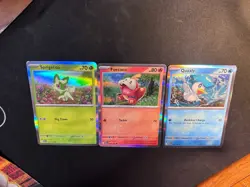 Pokemon Paldea Evolved Sprigatito Fuecoco Quaxly 013 034 050/193 Mirage Holo Set - Image 3