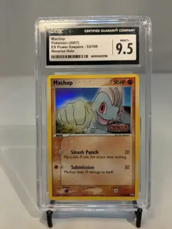 2007 Pokemon EX Power Keepers Machop #53/108 Stamped Reverse Holo CGC 9.5 - Image 1