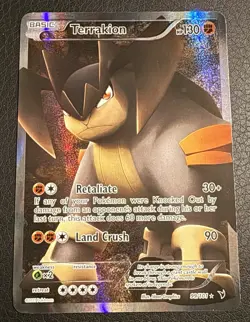Terrakion Full Art 99/101 Holo Ultra Rare Noble Victories Pokemon TCG - (NM+) - Image 1