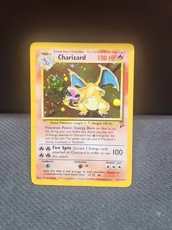 2000 Pokemon Base Set 2 Charizard 4/130 Holo Foil Rare Huge Swirl. LP - Image 1