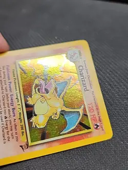 2000 Pokemon Base Set 2 Charizard 4/130 Holo Foil Rare Huge Swirl. LP - Image 3