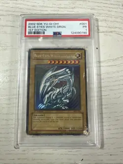PSA 1 Blue-Eyes White Dragon SDK-001 1st Edition Yugioh! 2002 Kaiba *LOW POP* - Image 1
