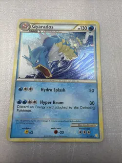 Gyarados Heart Gold Soul Silver Set 4/123 Holo Pokemon Trading Card - Image 1