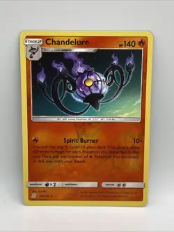Pokemon TCG Chandelure 30/236 Card Unified Minds Reverse Holo Rare Mint - Image 1