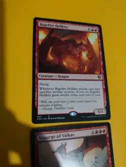 Scourge of Valkas & Ragefire Hellkite. Dragon x2 C17 & DMU MTG 2 Card. - Image 3