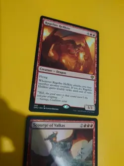 Scourge of Valkas & Ragefire Hellkite. Dragon x2 C17 & DMU MTG 2 Card. - Image 4