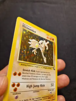 Hitmonlee Holo 7/62 Fossil 1999 WOTC Vintage Pokemon Card NM - Image 3
