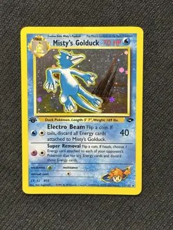 Misty’s Golduck 12/132 1st Edition Gym Challenge Holo Rare Pokemon Card - Image 1