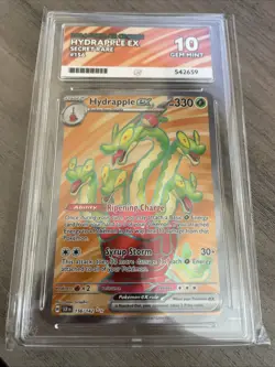 Hydrapple EX Stellar Crown Full Art Pokemon TCG Card 156/142 ACE 10 - Image 1