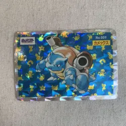 Blastoise Prism Holo Topsun Pokemon Card No.009 Rare Nintendo Japanese VG - Image 1