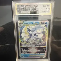 AGS 10 Alolan Vulpix VSTAR 023/068 Holo Pokemon Card Gem Mint 10 Japanese - Image 1