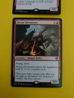 Ryusei, the falling star C17 Mythic & Shivan Devastator DMu Dragon MTG 2 Card. - Image 2