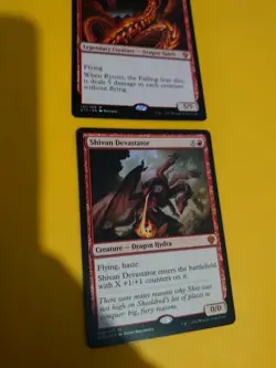 Ryusei, the falling star C17 Mythic & Shivan Devastator DMu Dragon MTG 2 Card. - Image 4