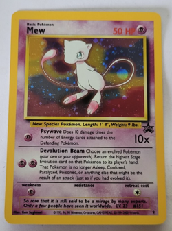 Pokemon Card Mew Holographic Black Star Promo #9 Card WOTC 1999-2000 NM - Image 1