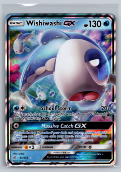 Wishiwashi GX 63/236 - Ultra Rare Holo - Cosmic Eclipse - Pokemon Card - NM - Image 1