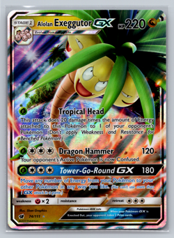 Alolan Exeggutor GX - 74/111 - Pokemon Crimson Invasion Sun Moon Rare Card NM - Image 1