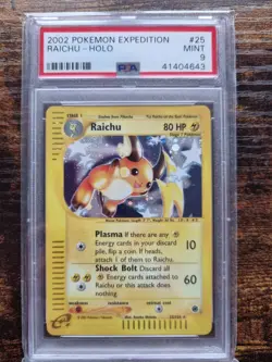 RAICHU 25/165 | PSA 9 | Holo Expedition WOTC Graded Pokemon Card - Image 1