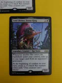 Lord Skitter, Sewer King x2 Rare Rat Noble WOE MTG 2 Card. - Image 2
