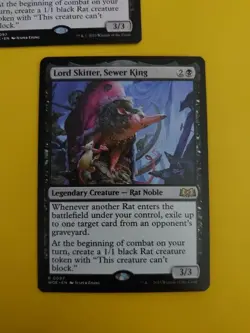 Lord Skitter, Sewer King x2 Rare Rat Noble WOE MTG 2 Card. - Image 3