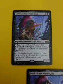 Lord Skitter, Sewer King x2 Rare Rat Noble WOE MTG 2 Card. - Image 4