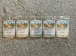 Pokemon Eevee Card 074/131 Sealed, Day 2025 Holo Promo, Pokemon TCG x5 - Image 1