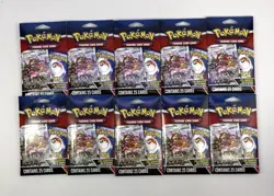 Pokemon TCG Sealed Pack w/ Foil Card MJ Holding Company 2024 Lot Of 10 - Image 1