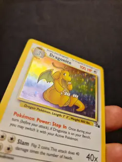 Dragonite Holo 4/62 Fossil 1999 WOTC Vintage Pokemon Card LP - Image 3