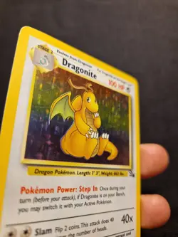Dragonite Holo 4/62 Fossil 1999 WOTC Vintage Pokemon Card LP - Image 4