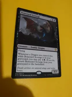 Boneyard Scourge. Rare C17 Zombie Dragon MTG Card. - Image 4