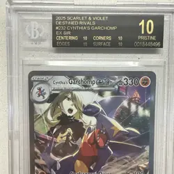 Pokemon Garchomp EX Card 232/182 Cynthia's Garchomp BGS Beckett Black Label 10 - Image 3