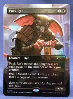 Pack Rat (1307) -MTG Rainbow FOIL- Secret Lair Festival in a Box SLD - NM - Image 1