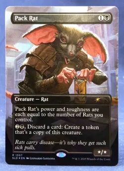 Pack Rat (1307) -MTG Rainbow FOIL- Secret Lair Festival in a Box SLD - NM - Image 2