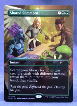 Shared Summons (1308) -MTG Rainbow FOIL- Secret Lair Festival in a Box SLD - NM - Image 1
