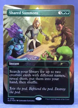 Shared Summons (1308) -MTG Rainbow FOIL- Secret Lair Festival in a Box SLD - NM - Image 2