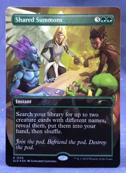 Shared Summons (1308) -MTG Rainbow FOIL- Secret Lair Festival in a Box SLD - NM - Image 3