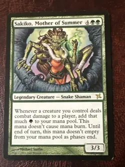 Sakiko Mother Of Summer X1 Betrayers Of Kamigawa Ex Condition See Front/back Pic - Image 1
