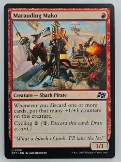 Magic The Gathering - 0138 Marauding Mako - Uncommon - Aetherdrift - Image 1