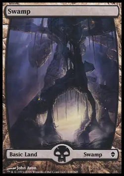 MTG Magic the Gathering Swamp (238/280) Zendikar LP - Image 1