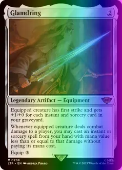 MTG Glamdring (239/511) The Lord of the Rings Tales of Middle-earth LP FOIL - Image 1