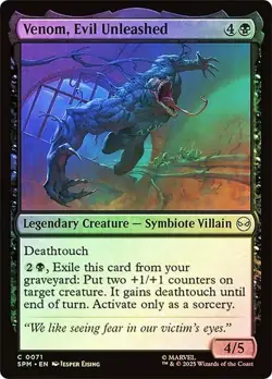 NM Foil Venom, Evil Unleashed, MTG, Marvel's Spider-Man, Magic, 71 - Image 1