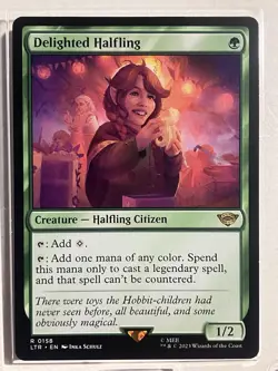 Delighted Halfling - MTG LOTR: Universes Beyond - Image 1
