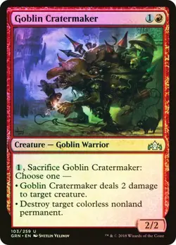 Guilds of Ravnica MTG Foil Goblin Cratermaker Magic - Image 1