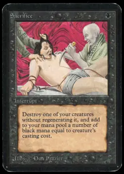 1993 MTG Magic the Gathering Card Alpha Sacrifice Raw MP Gaming Card TCG - Image 1