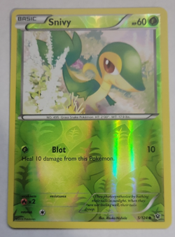 2016 Pokemon Fates Collide #5 Snivy Reverse Holo NM to Mint Condition - Image 1