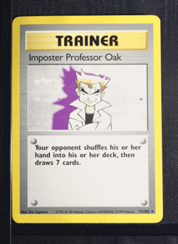 PSA 8 NEAR MINT MINT 1999 Pokemon Game Base #73 Imposter Professor Oak !!! - Image 3