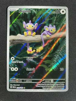 Aipom 211/182 SV04: Paradox Rift Holo Pokemon NM - Image 1
